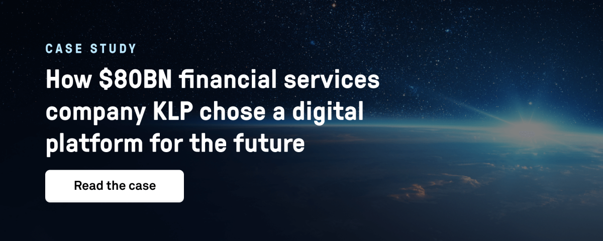 Case study: How $80BN financial services company KLP chose a digital platform for the future