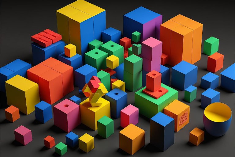 Building blocks content colorful